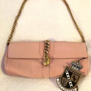 Juicy couture vintage pink leather baguette bag